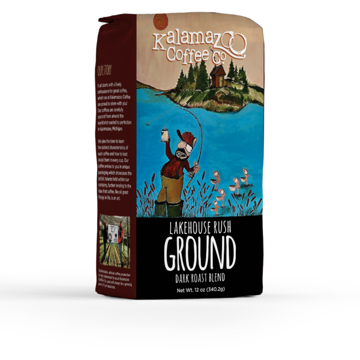 slide 1 of 1, Kalamazoo Coffee Lakehouse Rush Ground, 12 oz