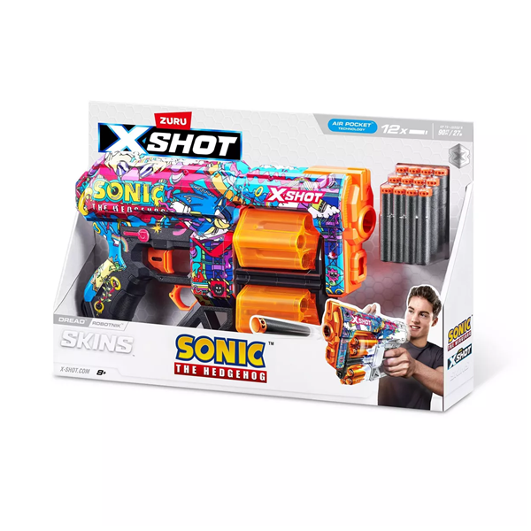 slide 1 of 1, X-Shot Skins Sonic Robotnik Dread Dart Blaster, 1 ct