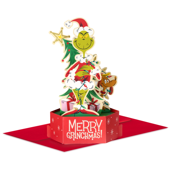 slide 1 of 1, Hallmark Dr. Seuss Grinch Pop-Up Christmas Card, 2.25 in x 4.5 in x 1.5 in