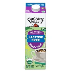 Organic Valley Organic Lactose-Free Half & Half, 32 fl oz