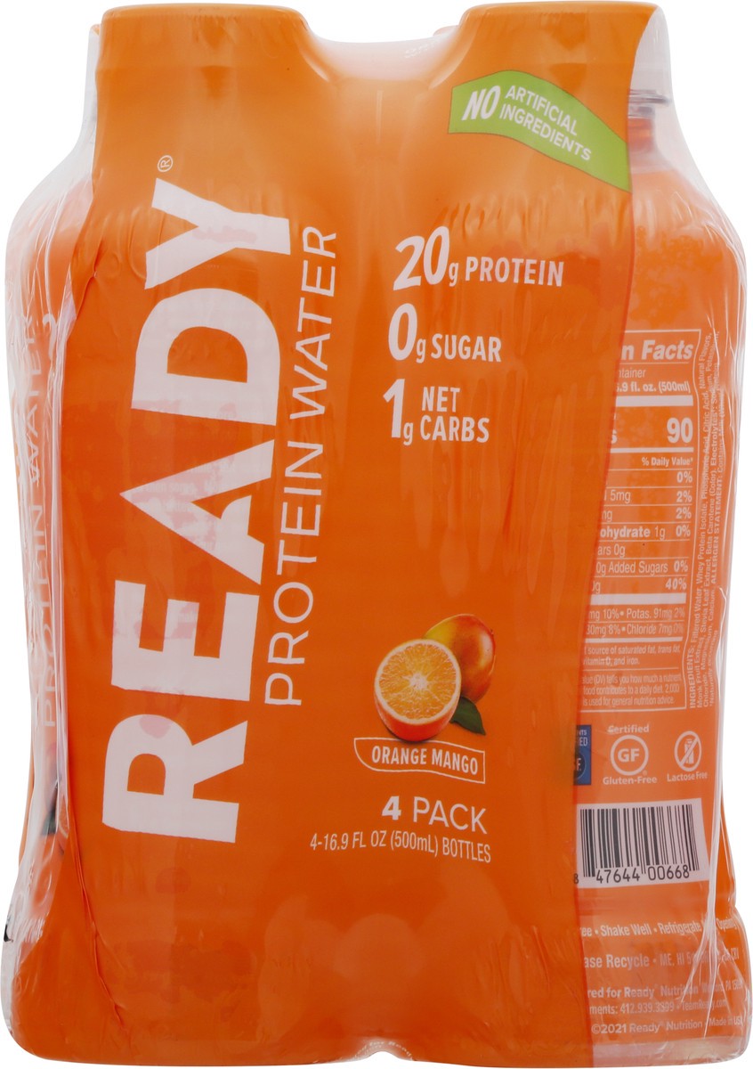 slide 11 of 13, Ready Nutrition Ready 4 Pack Orange Mango Protein Water 4-16.9 fl oz Bottles - 4 ct, 4 ct
