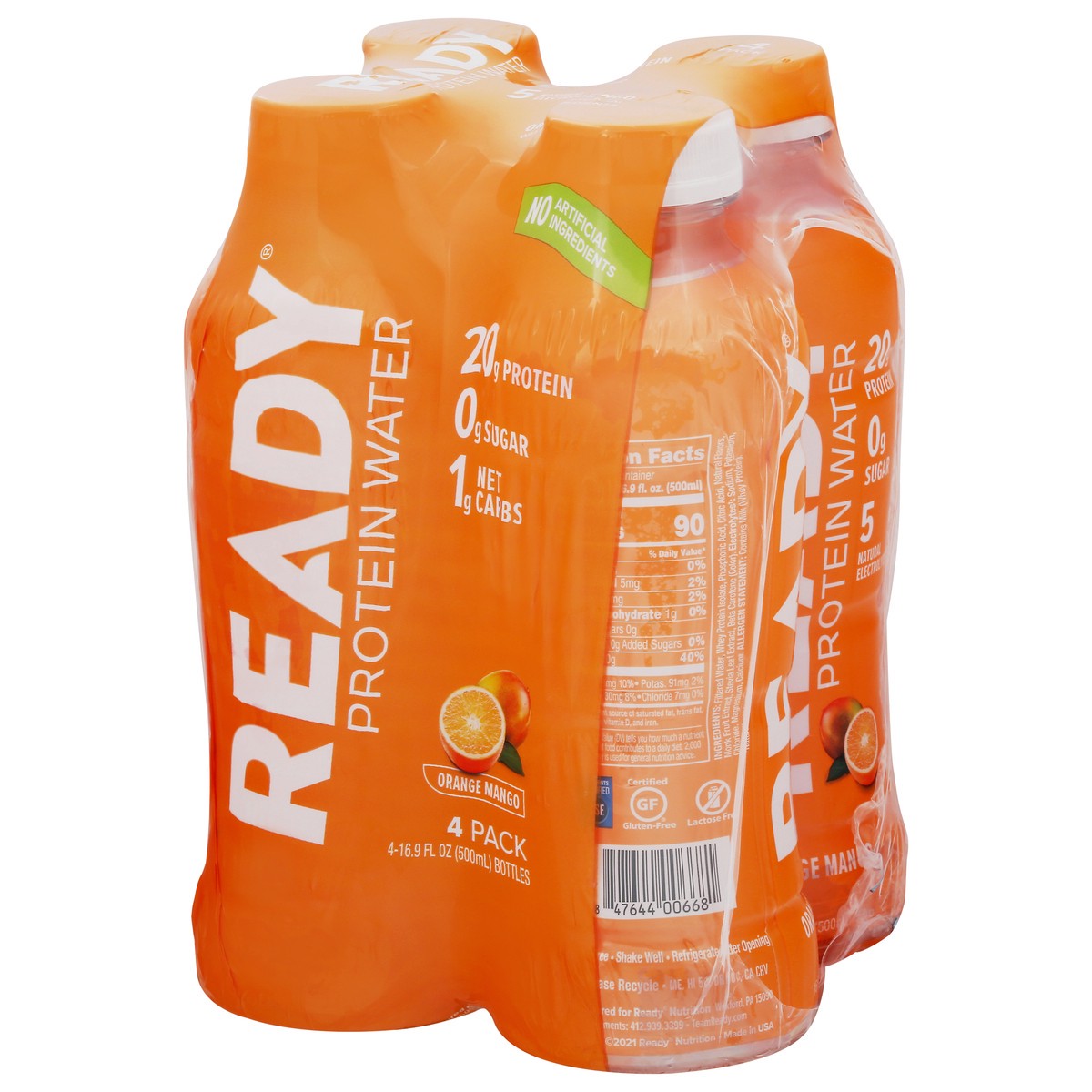 slide 2 of 13, Ready Nutrition Ready 4 Pack Orange Mango Protein Water 4-16.9 fl oz Bottles - 4 ct, 4 ct