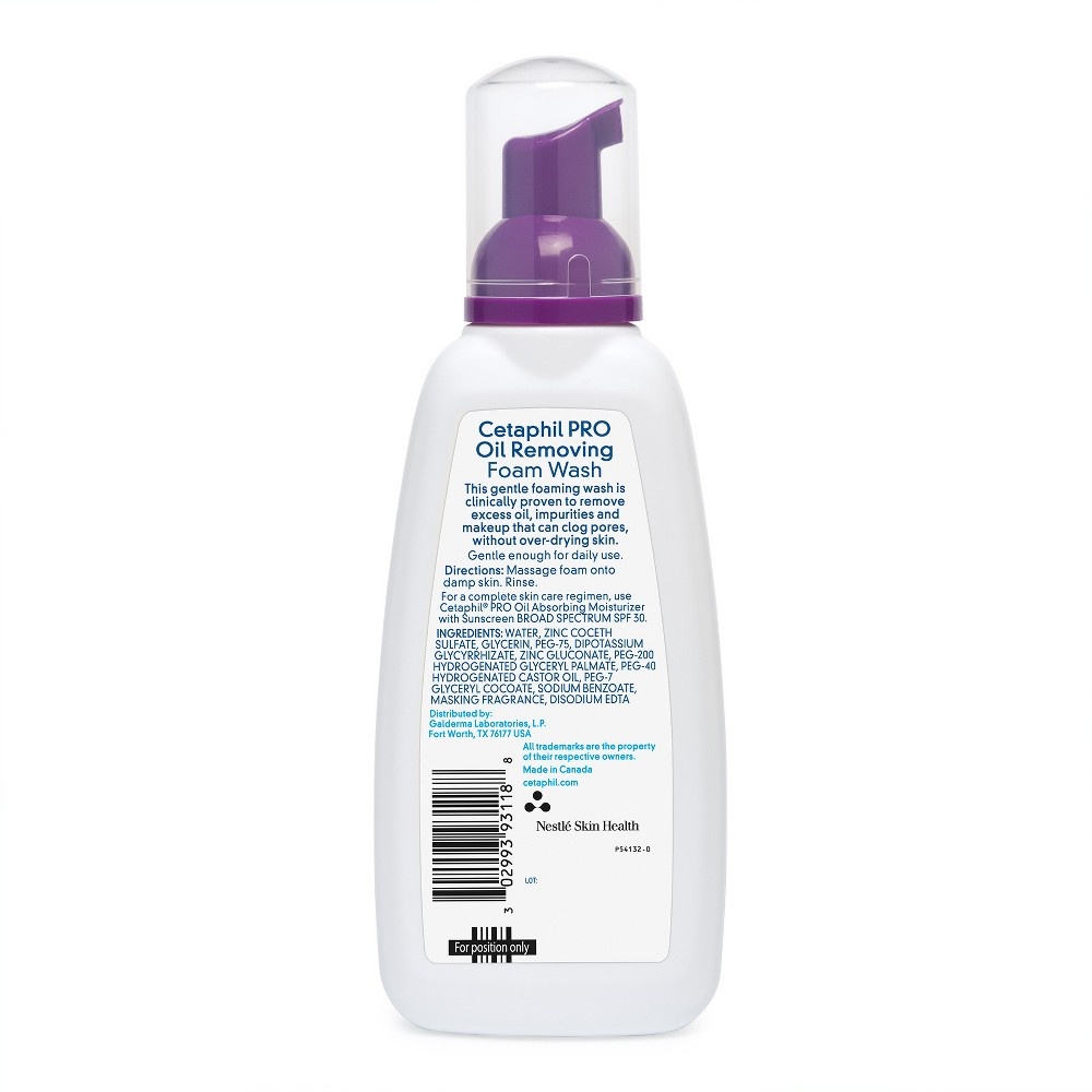 slide 7 of 7, Cetaphil DermaControl Oil Control Foam Wash, 8 fl oz