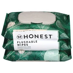 Honest Flushable Plant-Based Fragrance Free Wipes