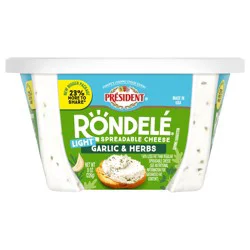 President Rondele Garlic & Herb Lt - 8 OZ
