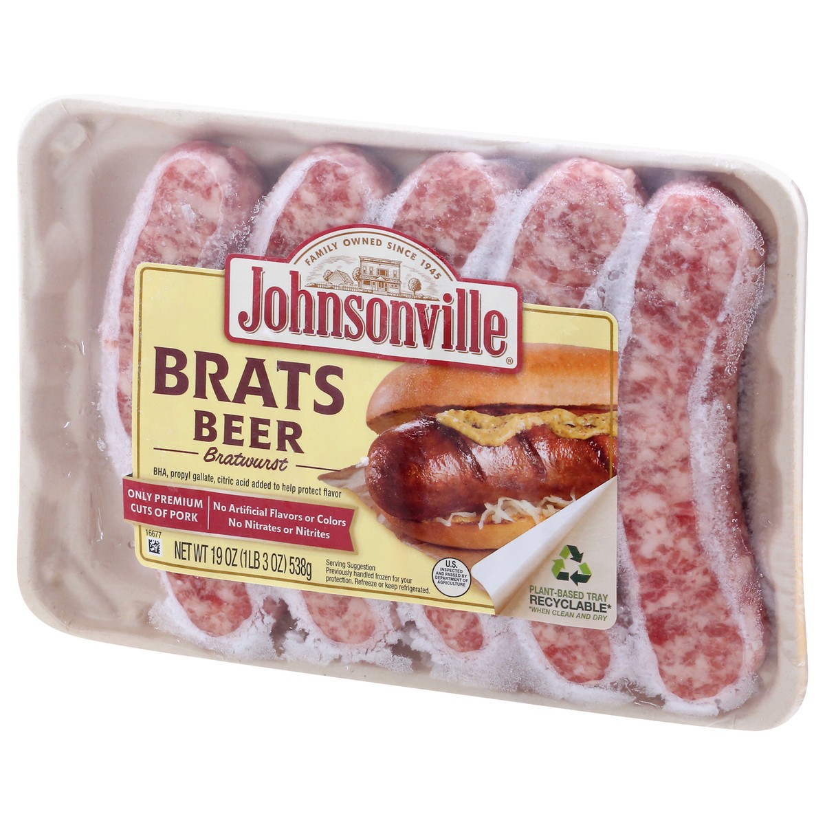 slide 3 of 13, Johnsonville Beer Bratwurst 19 oz, 19 oz