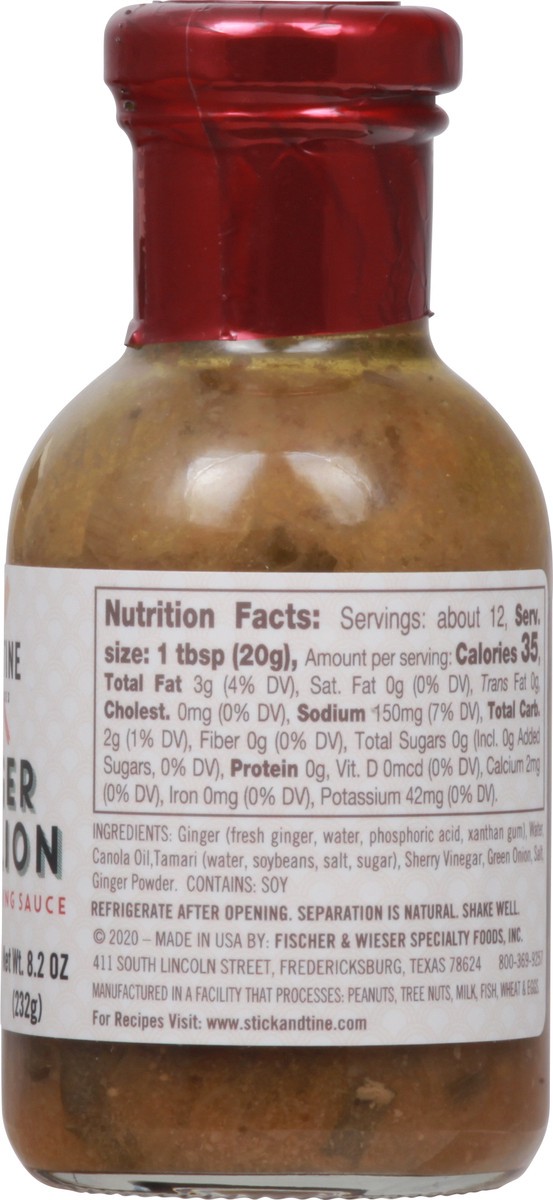 slide 2 of 14, Stick + Tine Ginger Scallion Asian Everything Sauce, 8.2 oz