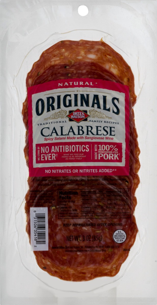 slide 10 of 11, Dietz & Watson Originals Calabrese Salami - 3 Oz, 3 oz