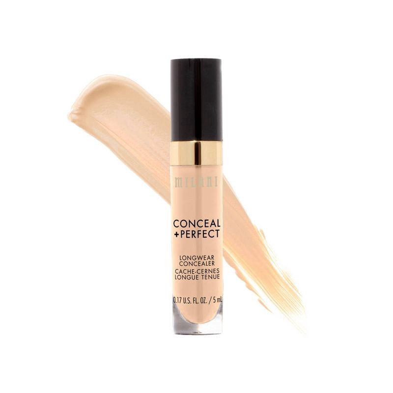 slide 1 of 5, Milani Conceal & Perfect Longwear Concealer, Light Vanilla, 0.17 oz