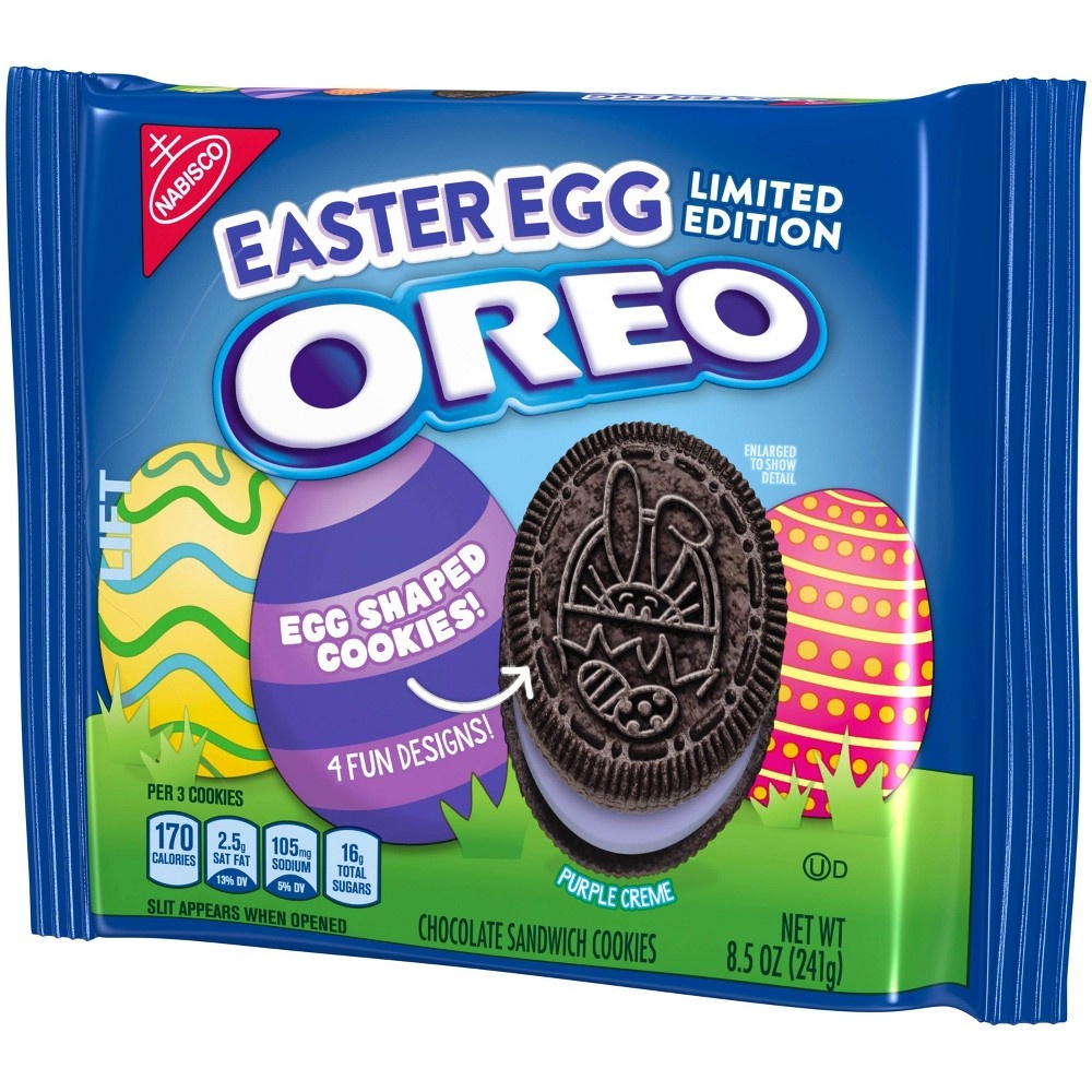 slide 2 of 3, Oreo Limited Edition Easter Egg Shaped Golden Sandwich Cookies, 8.5 oz