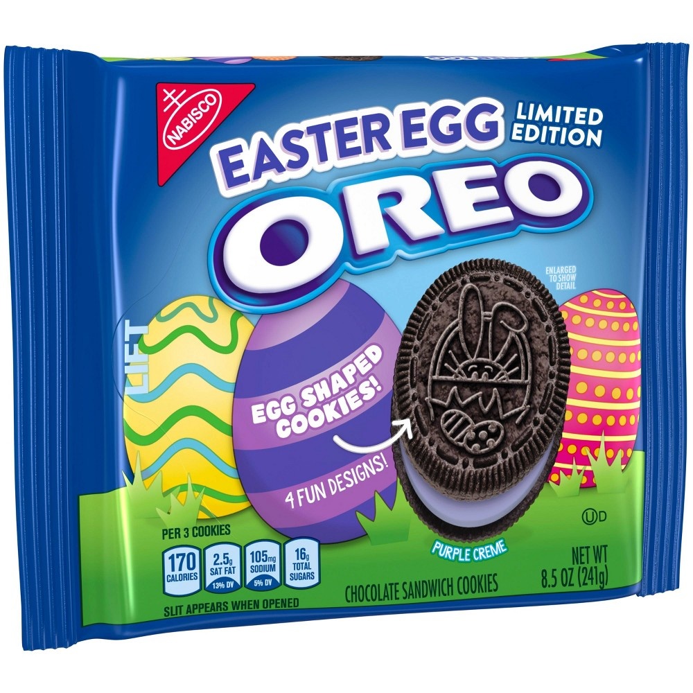 slide 3 of 3, Oreo Limited Edition Easter Egg Shaped Golden Sandwich Cookies, 8.5 oz