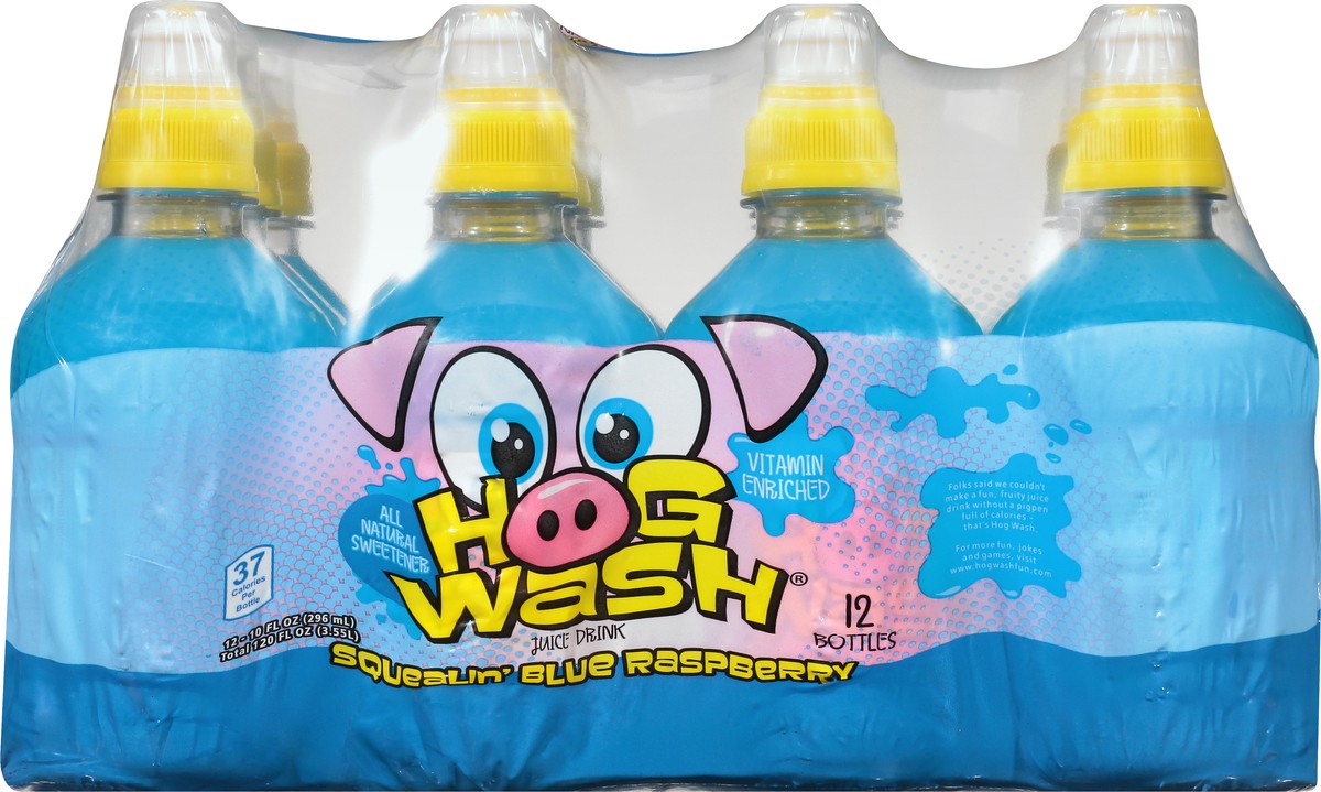 slide 6 of 10, Hog Wash Squealin' Blue Raspberry Juice Drink 12 ea, 12 ct