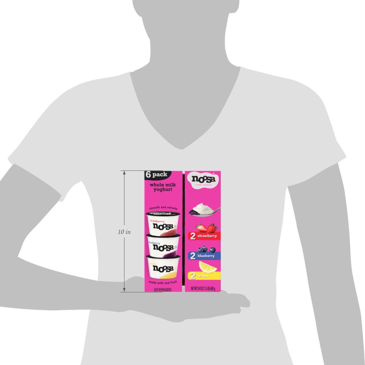 slide 9 of 10, Noosa Variety Pack Yoghurt Strawberry Blueberry Lemon, 6/4 oz, 6 ct