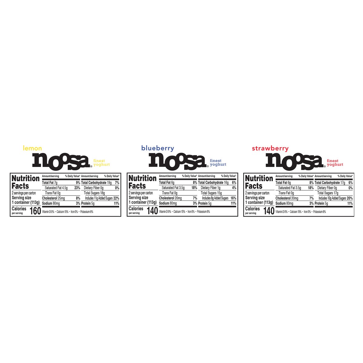 slide 7 of 10, Noosa Variety Pack Yoghurt Strawberry Blueberry Lemon, 6/4 oz, 6 ct