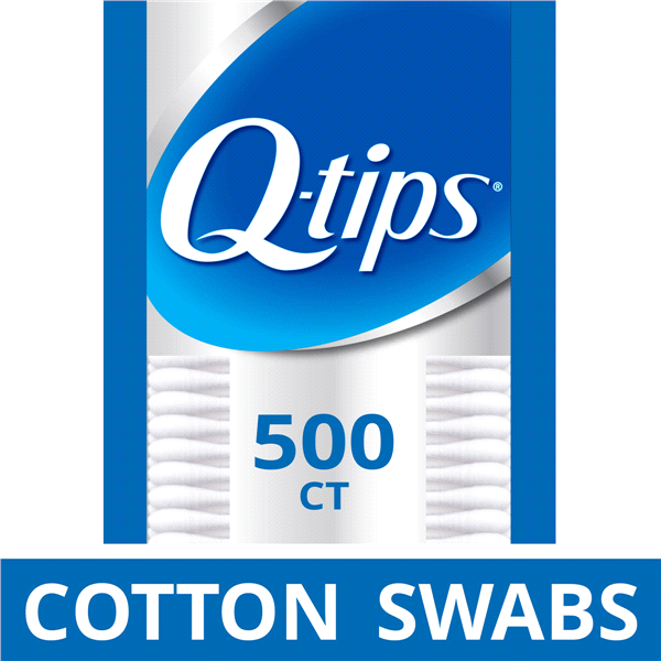 slide 1 of 1, Q-Tips Cotton Swabs, 500 ct