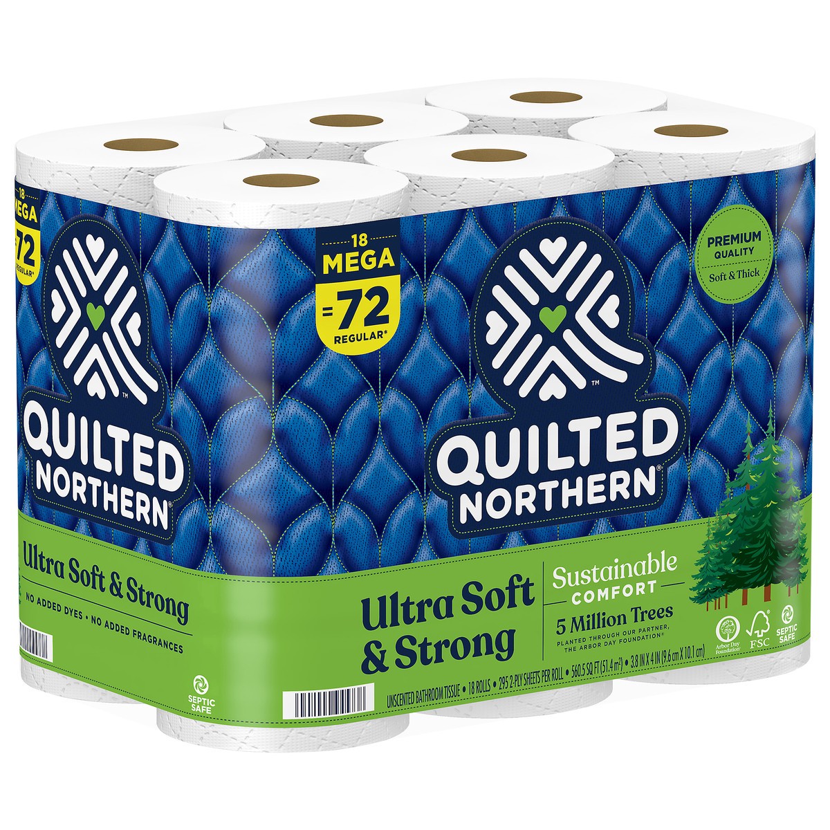 slide 5 of 5, Quilted Northern Ultra Soft & Strong Toilet Paper, 18 Mega Rolls, 18 ct