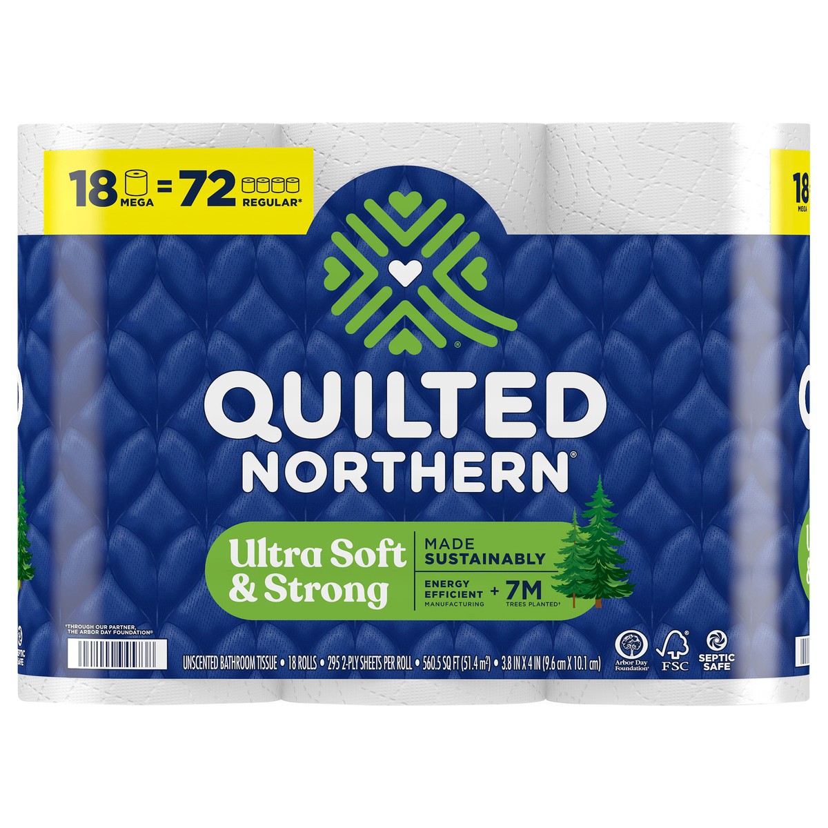 slide 1 of 5, Quilted Northern Ultra Soft & Strong Toilet Paper, 18 Mega Rolls, 18 ct