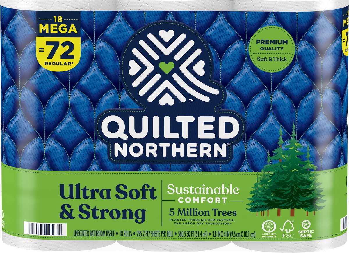 slide 3 of 5, Quilted Northern Ultra Soft & Strong Toilet Paper, 18 Mega Rolls, 18 ct