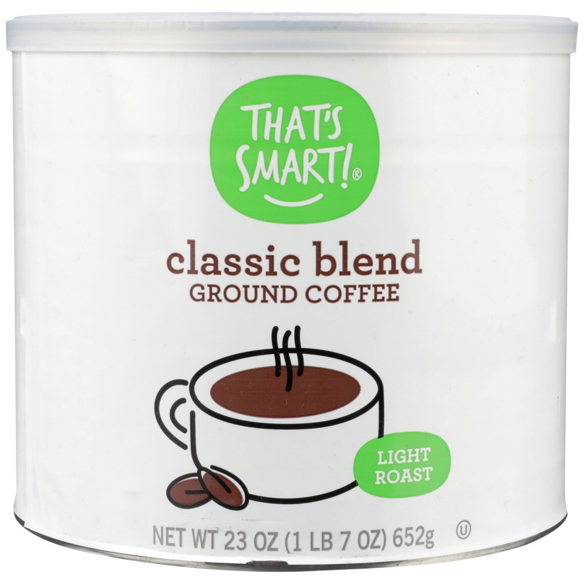 slide 8 of 11, That's Smart! Light Roast Classic Blend 100% Ground Coffee, 23 oz