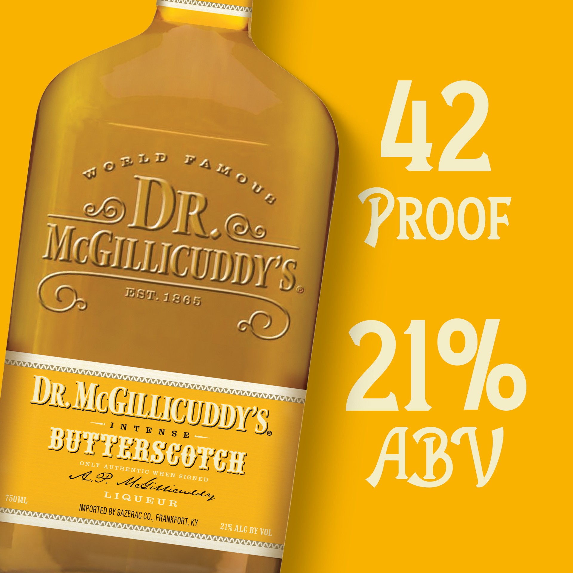 slide 4 of 5, Dr. McGillicuddy's Dr. McGillicuddy''s Butterscotch Liqueur, 750ml Bottle, 42 Proof, 750 ml