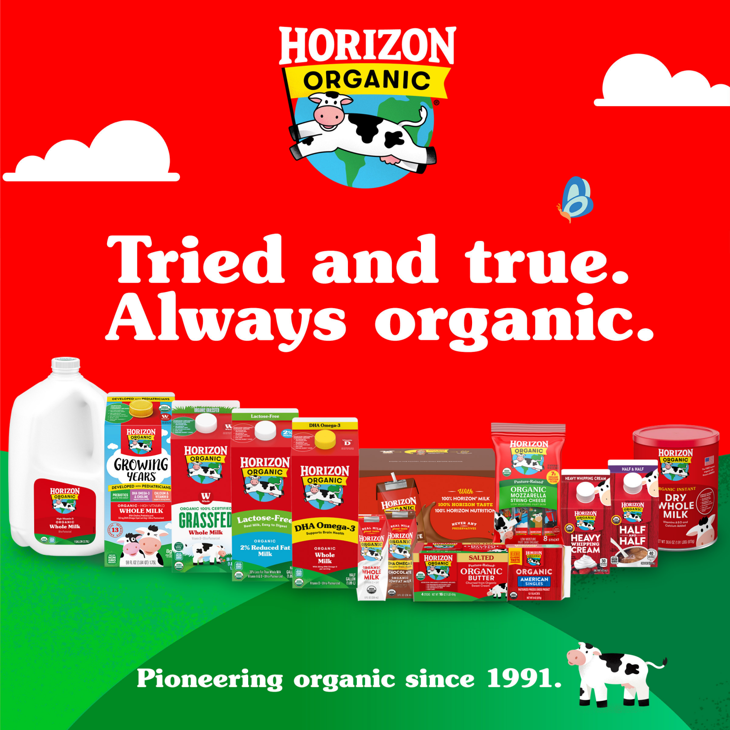 slide 2 of 8, Horizon Organic Half & Half, Half Gallon - 64 oz, 64 oz