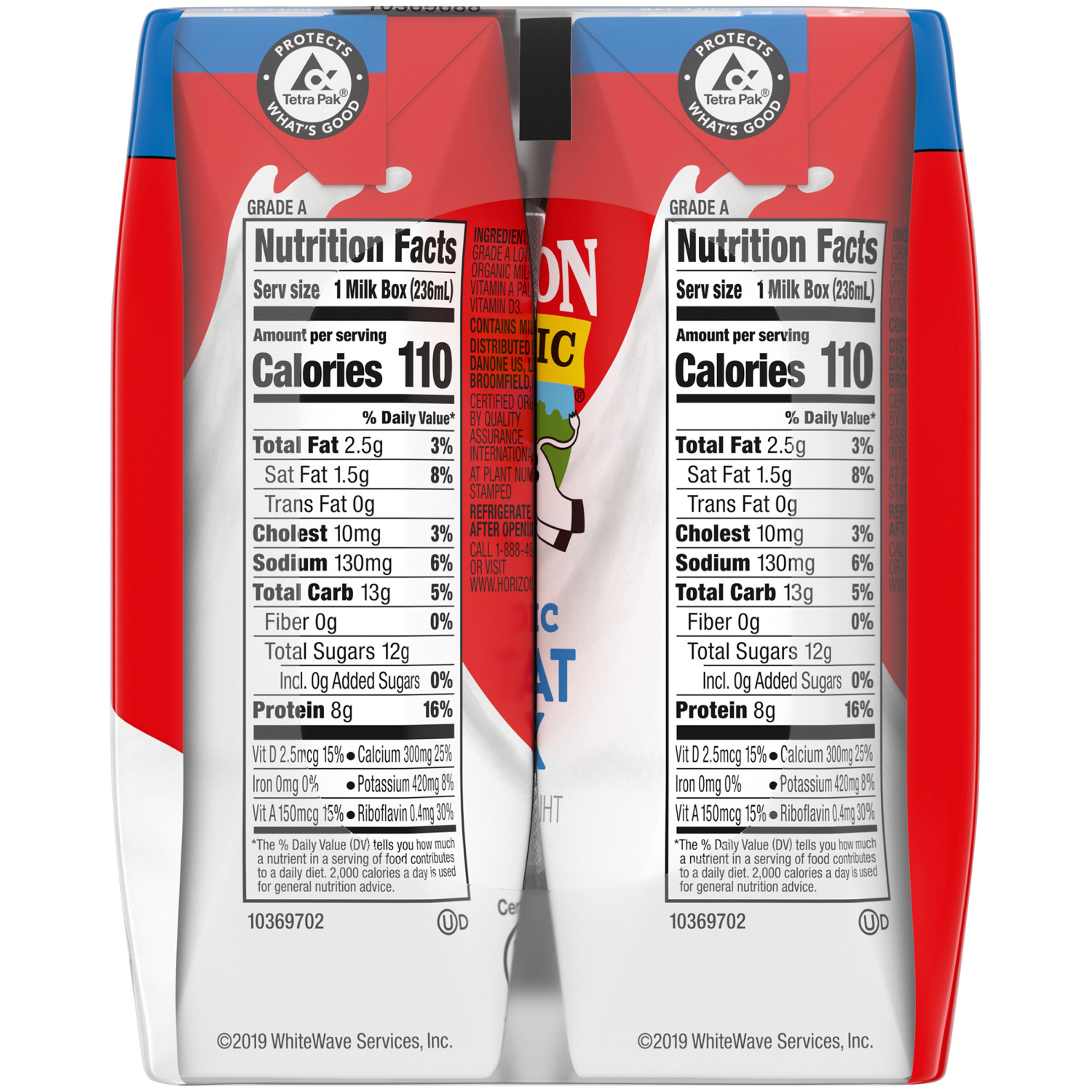 slide 3 of 5, Horizon Organic Shelf-Stable 1% Low Fat Milk Boxes, 8 fl oz, 6 Pack, 6 ct