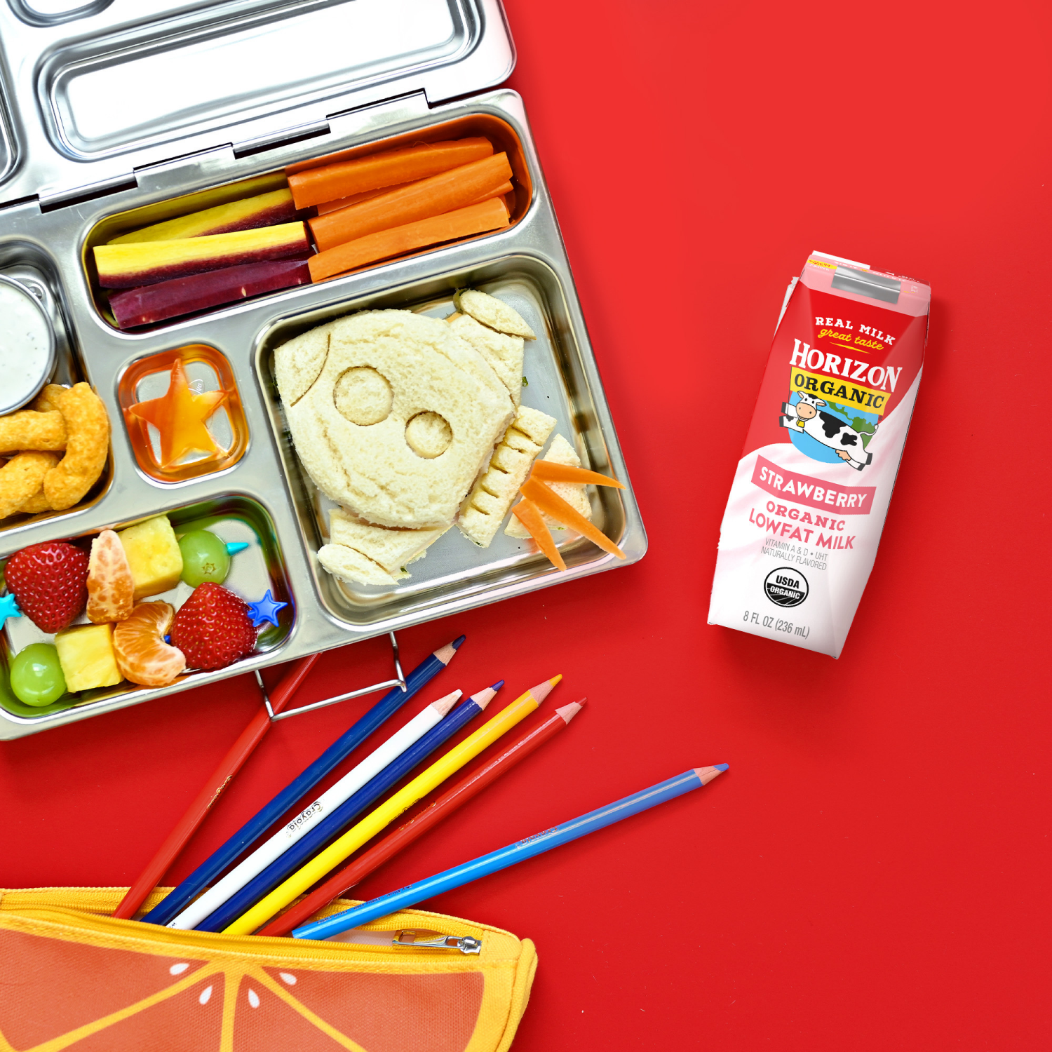 slide 4 of 5, Horizon Organic Shelf-Stable 1% Low Fat Milk Boxes, Strawberry, 8 fl oz, 6 Pack, 6 ct