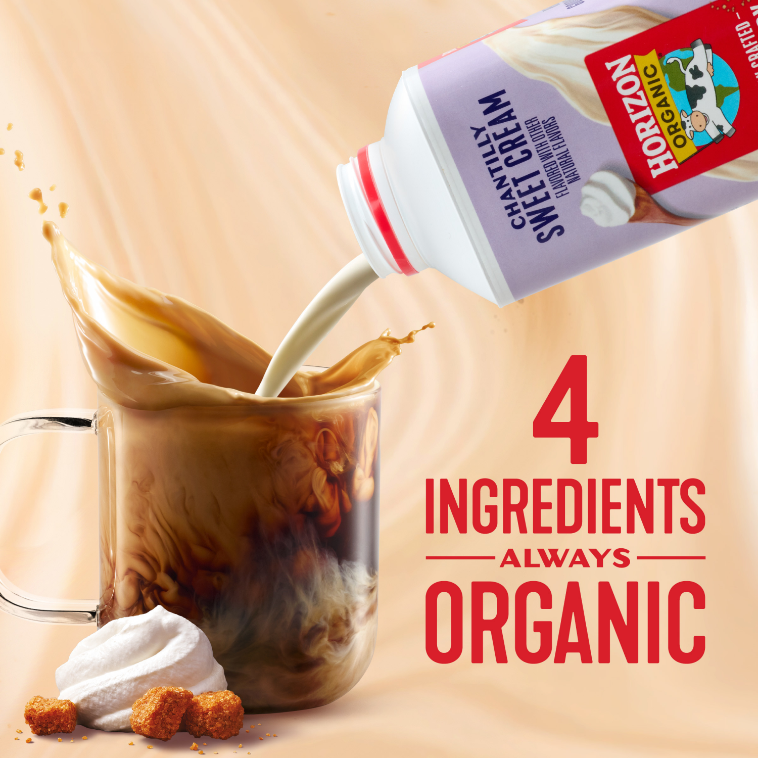 slide 8 of 8, Horizon Organic Real Dairy Chantilly Sweet Cream Coffee Creamer, 24 fl oz, 24 fl oz