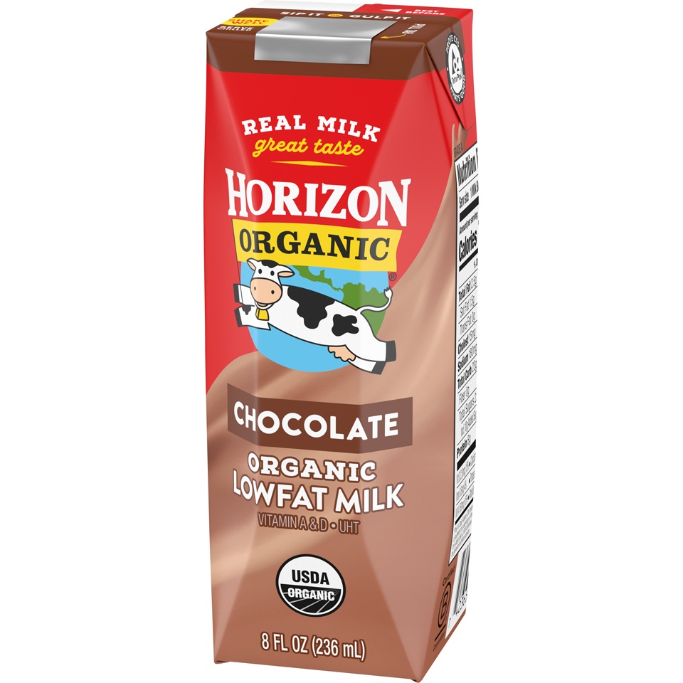 slide 3 of 9, Horizon Organic Reduced Fat Chocolate Milk, 8 oz