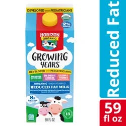 Horizon Organic Growing Years 2% Milk with DHA Omega-3, Choline, and Prebiotics, 59 fl oz Carton