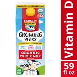 Horizon Organic Growing Years Whole Milk with DHA Omega-3, 59 fl oz Carton