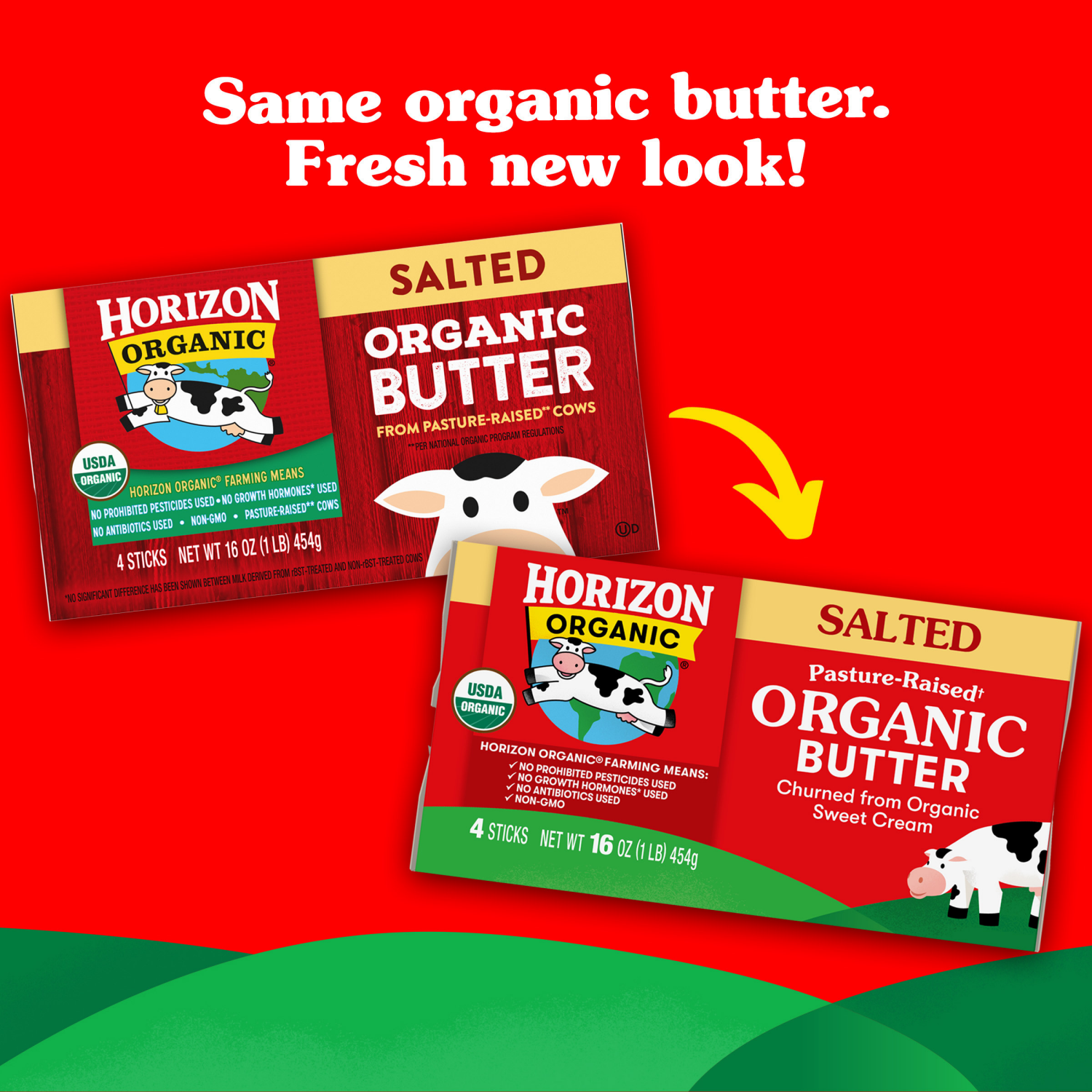 slide 2 of 5, Horizon Organic Salted Butter, 16 oz., 4 Sticks, 4 ct