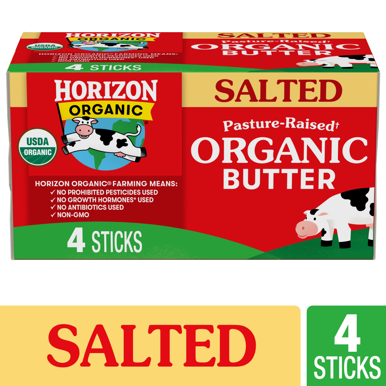 slide 1 of 5, Horizon Organic Salted Butter, 16 oz., 4 Sticks, 4 ct
