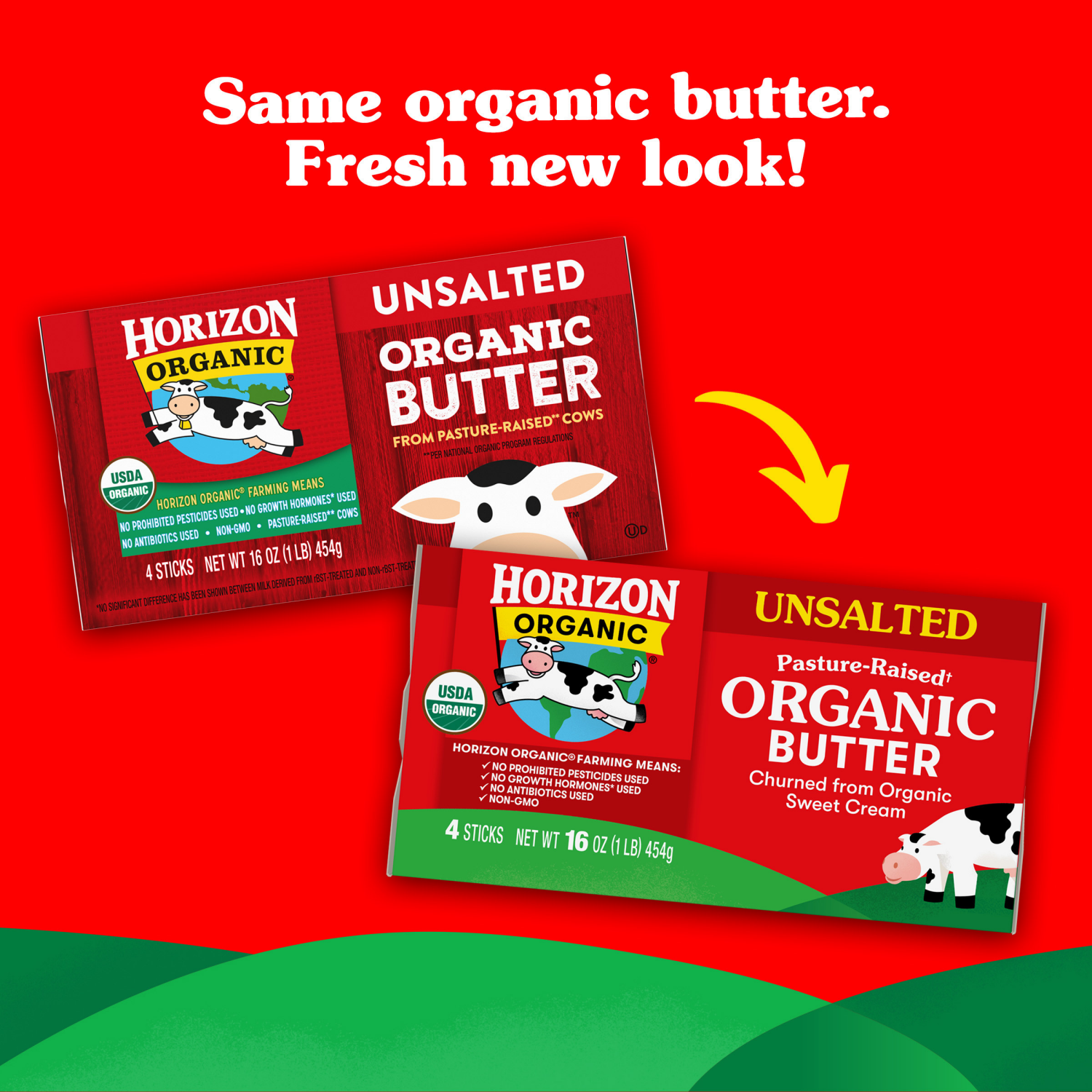 slide 4 of 8, Horizon Organic Unsalted Butter - 1 lb, 1 lb