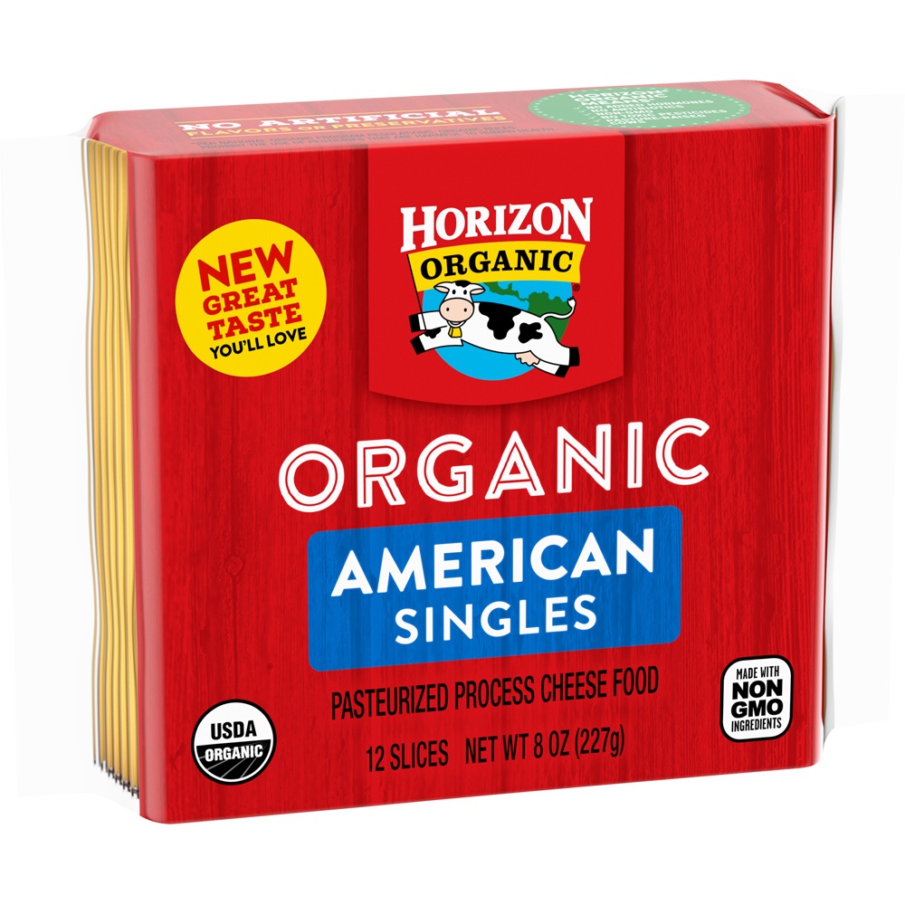 slide 2 of 8, Horizon Organic Sliced American Cheese, 8 oz