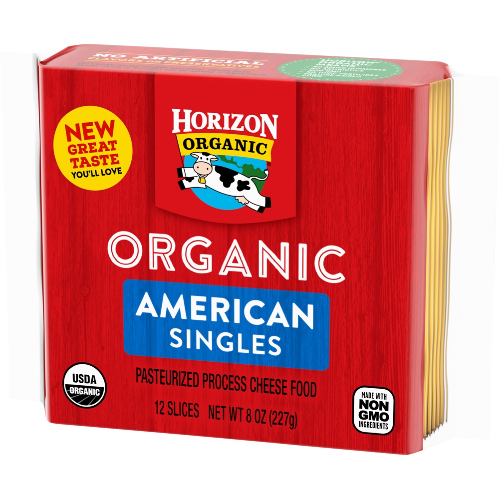 slide 3 of 8, Horizon Organic Sliced American Cheese, 8 oz