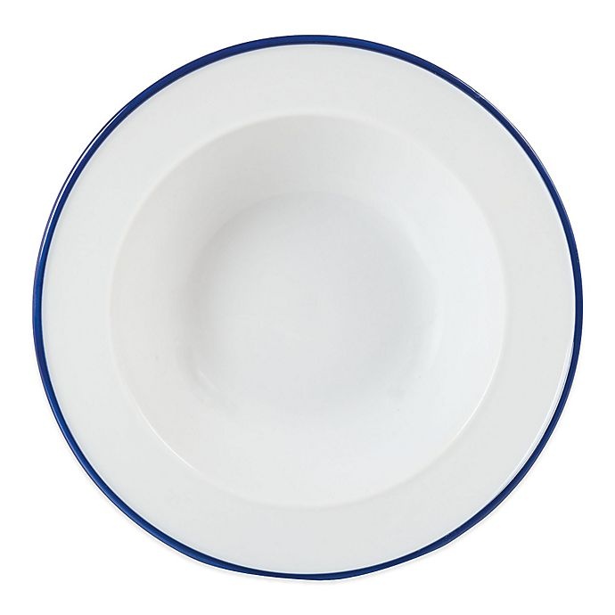 slide 2 of 2, Everyday White by Fitz and Floyd Blue Rim Soup Bowl, 1 ct