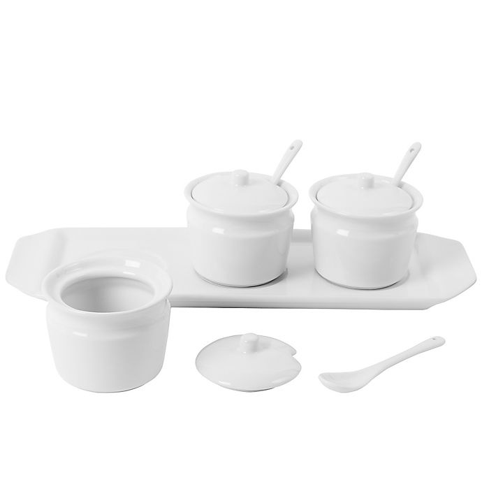 slide 2 of 2, Everyday White by Fitz and Floyd Condiment Set, 10 ct