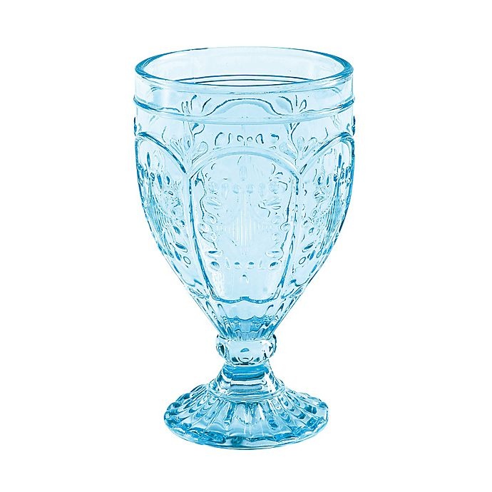 slide 1 of 2, Fitz and Floyd Trestle Goblets - Aqua, 4 ct