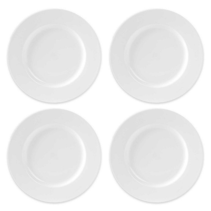 slide 2 of 3, Everyday White by Fitz and Floyd Rim Dinner Plates, 4 ct