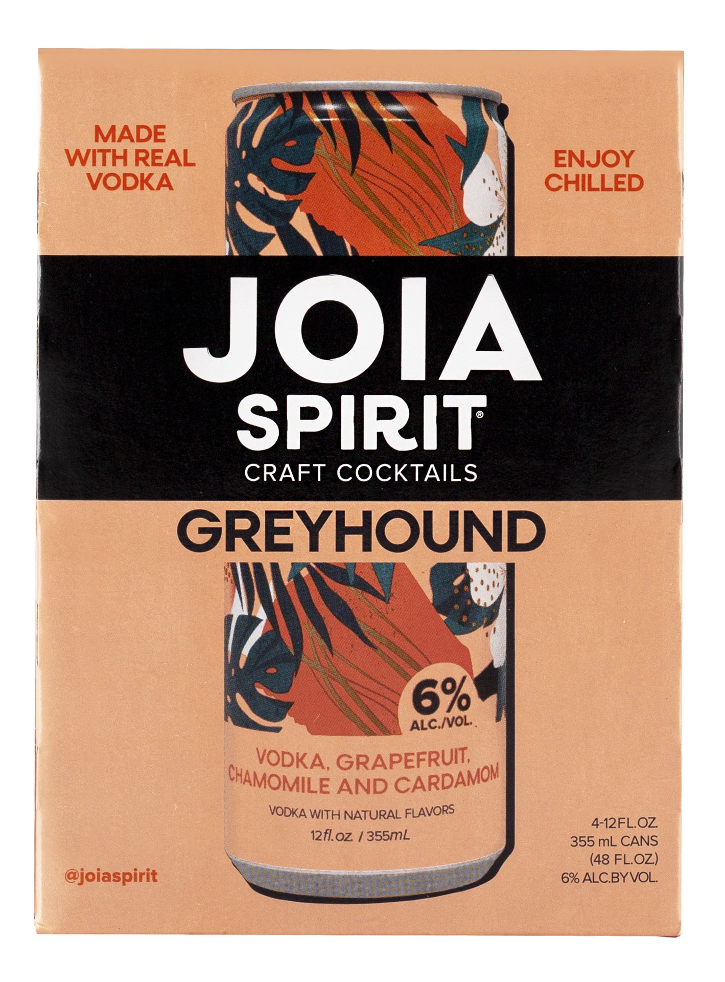 slide 1 of 2, Joia Spirit Sparkling Greyhound Craft Cocktail, 48 fl oz