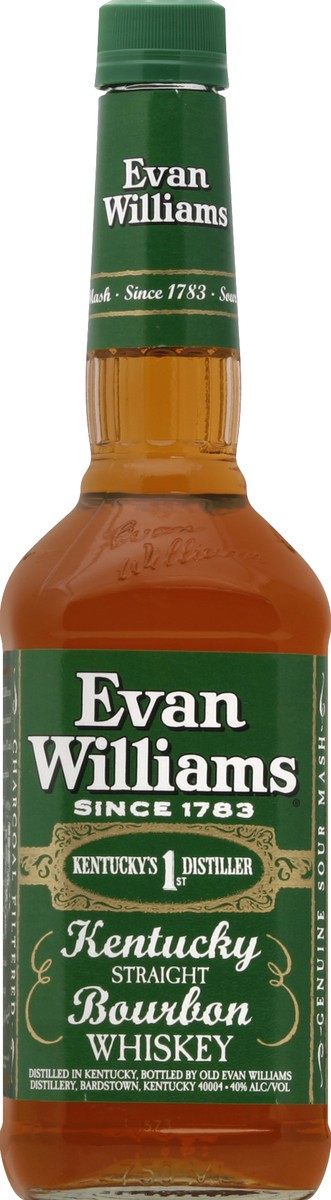 slide 2 of 2, Evan Williams Our Kentucky Straight Bourbon is full of character and simply done right. Named after Evan Williams, who opened Kentucky''s 1st Distillery in 1783. Evan Williams is the #2 selling KY Straight Bourbon brand in the world., 750 ml