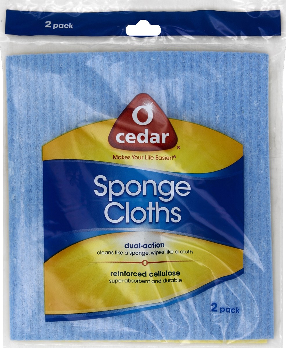 slide 1 of 2, O-Cedar Sponge Cloths 2 ea, 2 ct