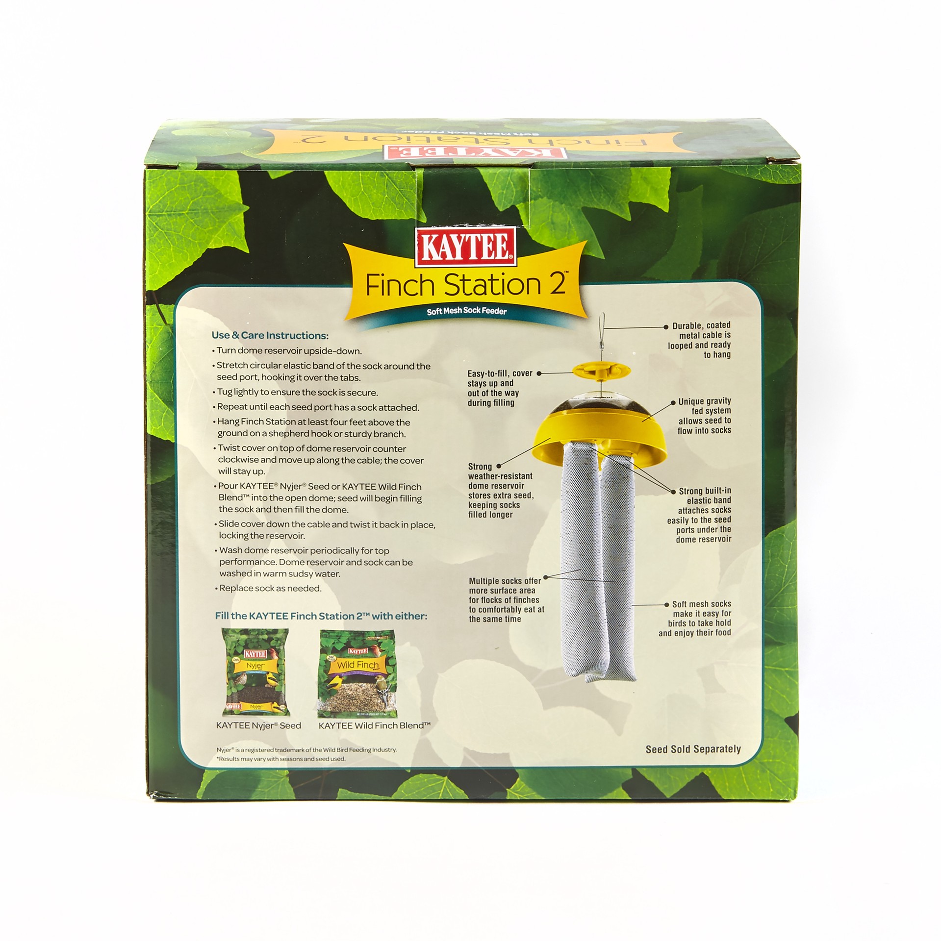 slide 2 of 3, Kaytee Finch Station 2™ Soft Mesh Sock Feeder 4 Socks, 1 ct