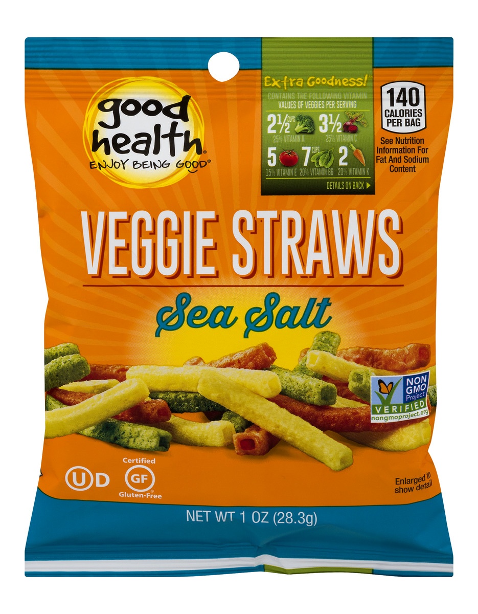 slide 1 of 1, Good Health Natural Products Inc  Veggie Straws Sea Salt, 1 oz