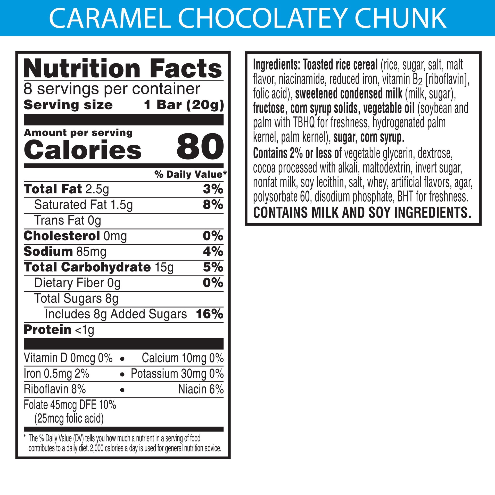 slide 4 of 5, Rice Krispies Treats Kellogg's Rice Krispies Treats Marshmallow Snack Bars, Caramel Chocolatey Chunk, 5.6 oz, 8 Count, 5.6 oz