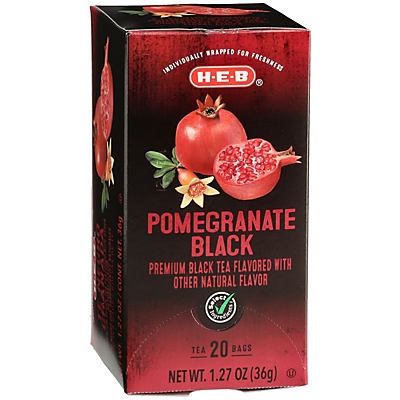 slide 1 of 1, H-E-B Select Ingredients Pomegranate Black Tea Bags - 20 ct, 20 ct