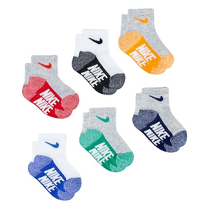 slide 2 of 2, Nike Toddler Logo Socks - Assorted Colors, 6 ct