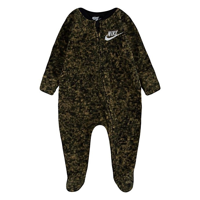 slide 1 of 2, Nike Newborn Digi Confetti Footie - Green, 1 ct