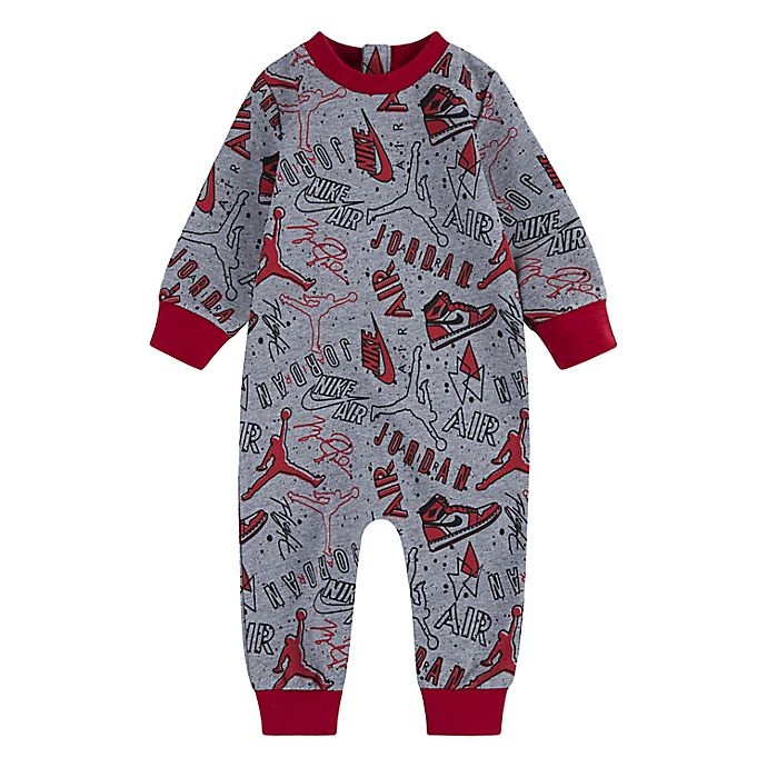 slide 1 of 4, Nike Jordan Newborn Playground Coverall - Red, 1 ct